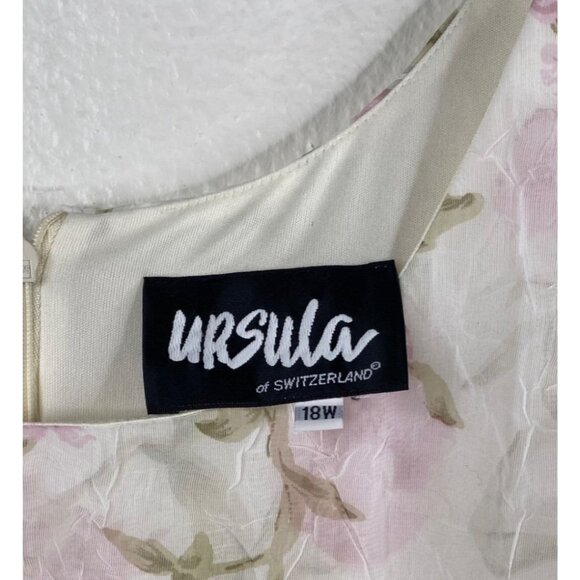 Ursula of Switzerland Dress White 18W Sleeveless Maxi Flora Romantic MOTB Whimsy - Picture 3 of 14